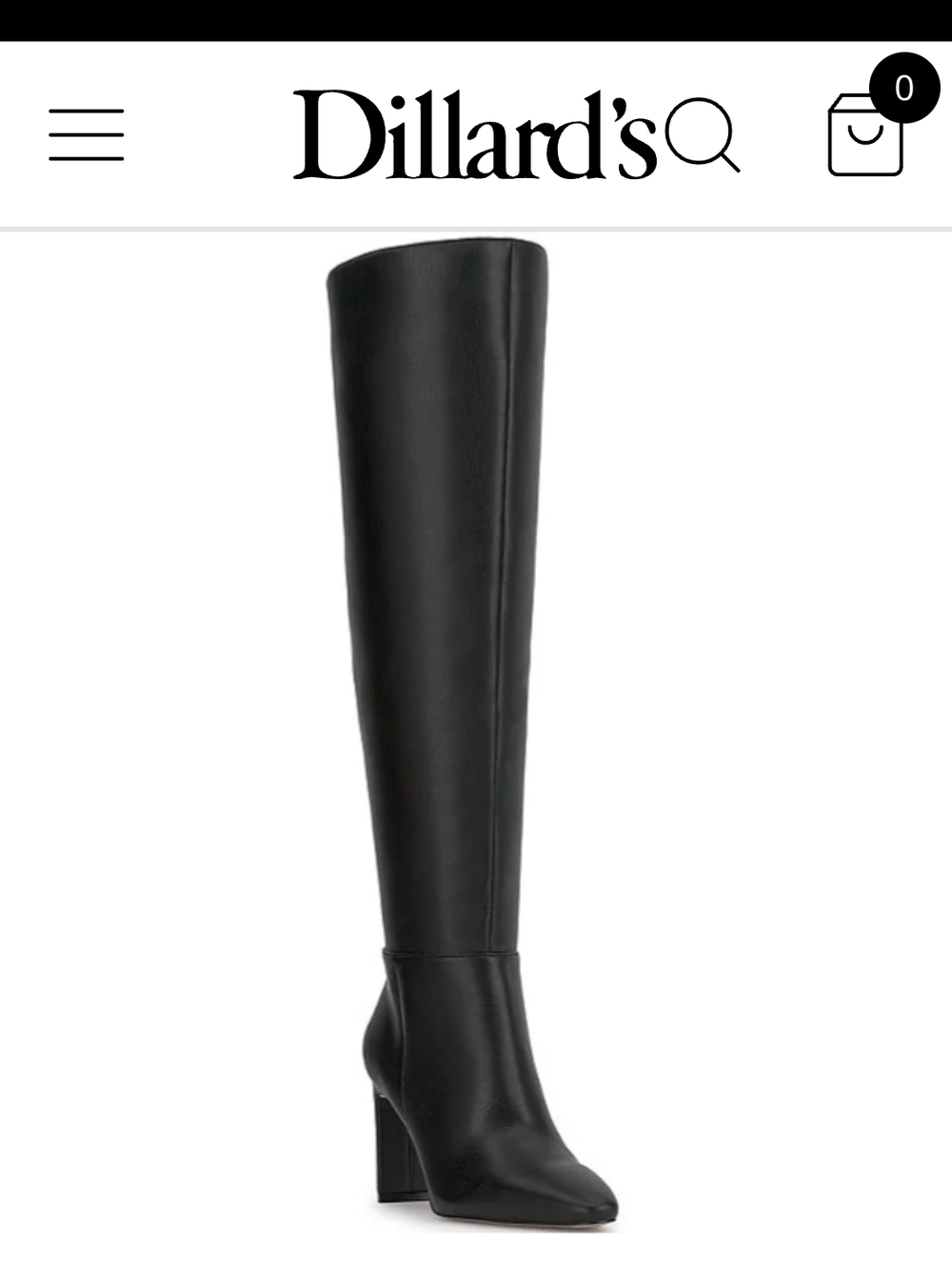 Jessica Simpson Black Knee-High Block Heel Boots